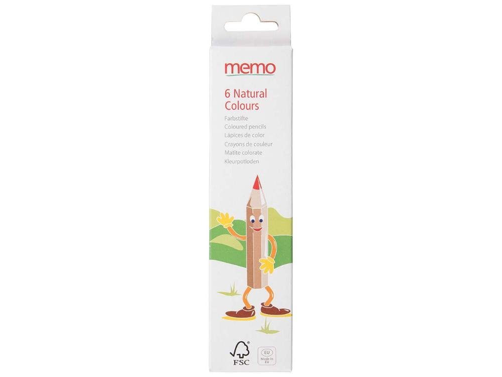 memo Buntstift memo Buntstifte 'Natural Colours', (6-tlg)