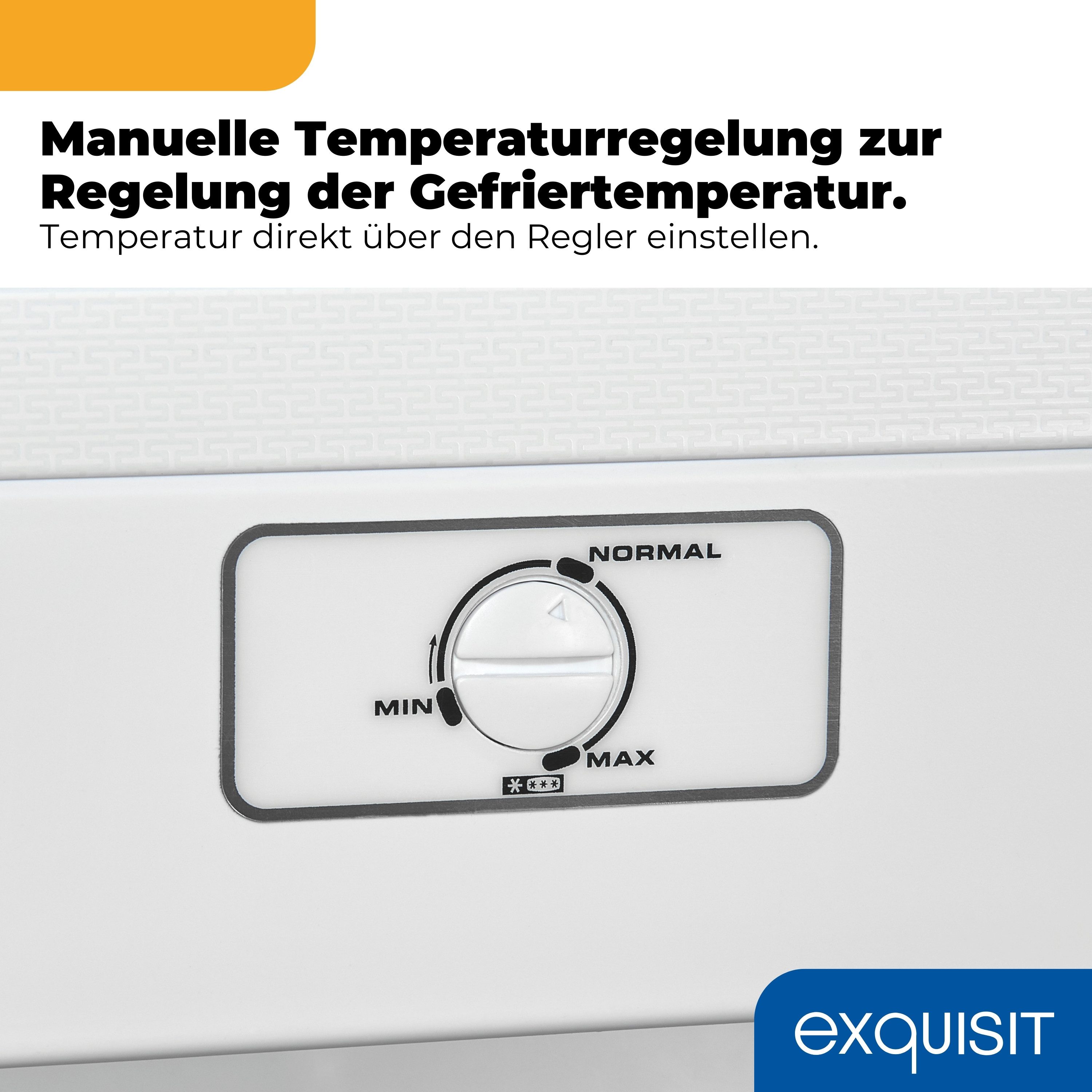 exquisit Gefrierschrank GS5230-H-040D, 142.6 cm hoch, 54.4 cm breit, 4* Gefrieren, Türanschlag wechselbar, Temperraturregelung – Bild 4 von 5