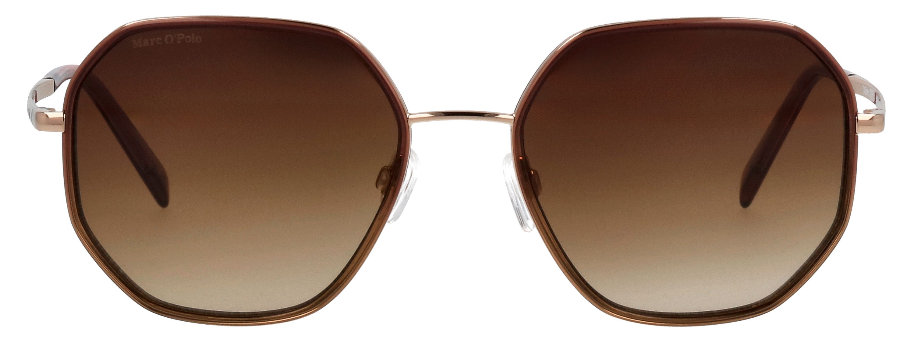 Marc O'Polo Sonnenbrille Modell 508003 Form Hexagon, Logoschriftzug auf Bügel, Kombifassung