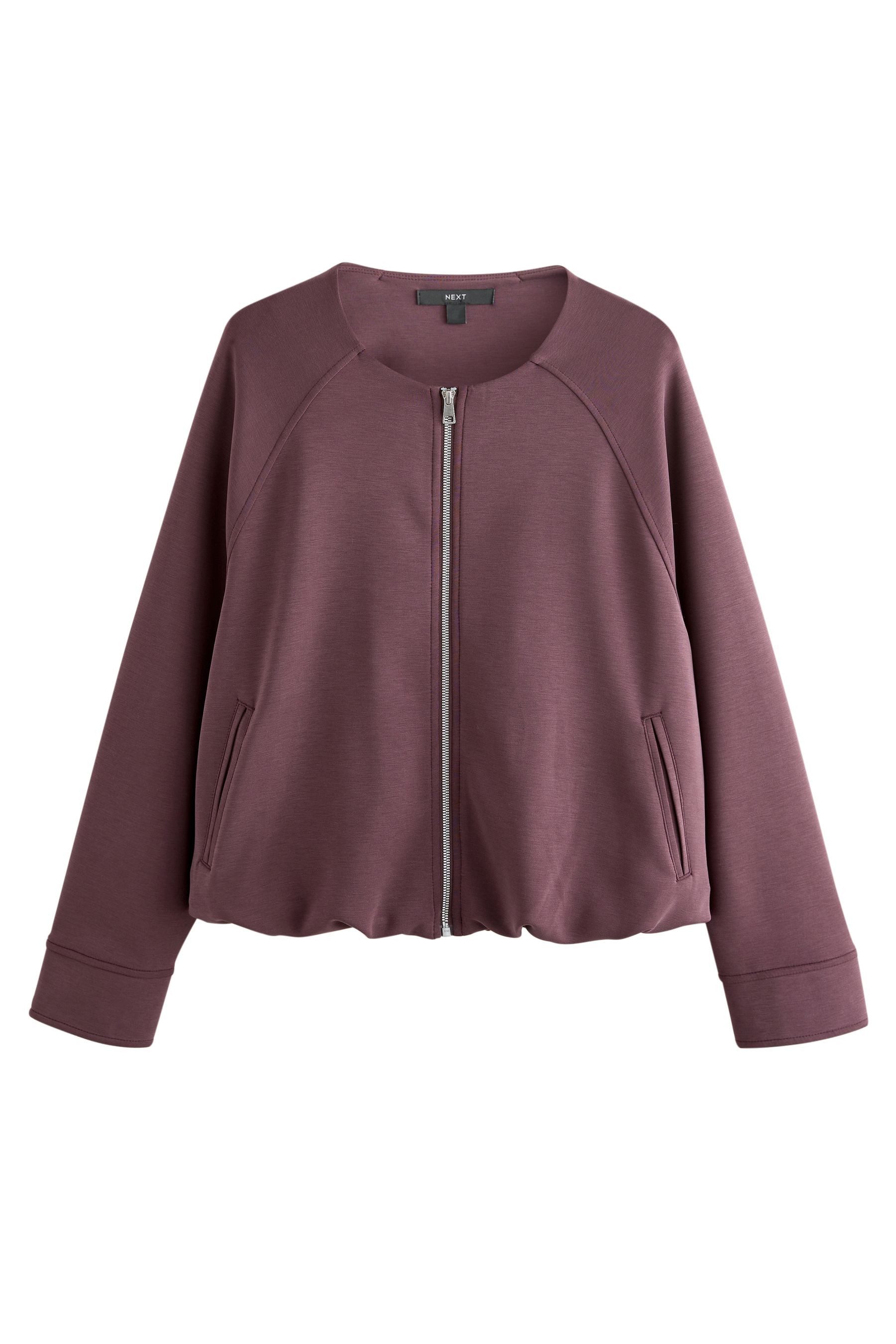 Shirtjacke Harringtonjacke mit Reißverschluss und Ballonsaum