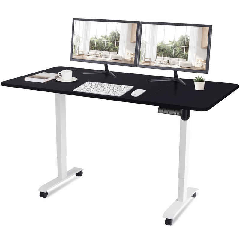 HOMALL Arbeitstisch 160/180 x 80 cm Höhenverstellbarer Schreibtisch