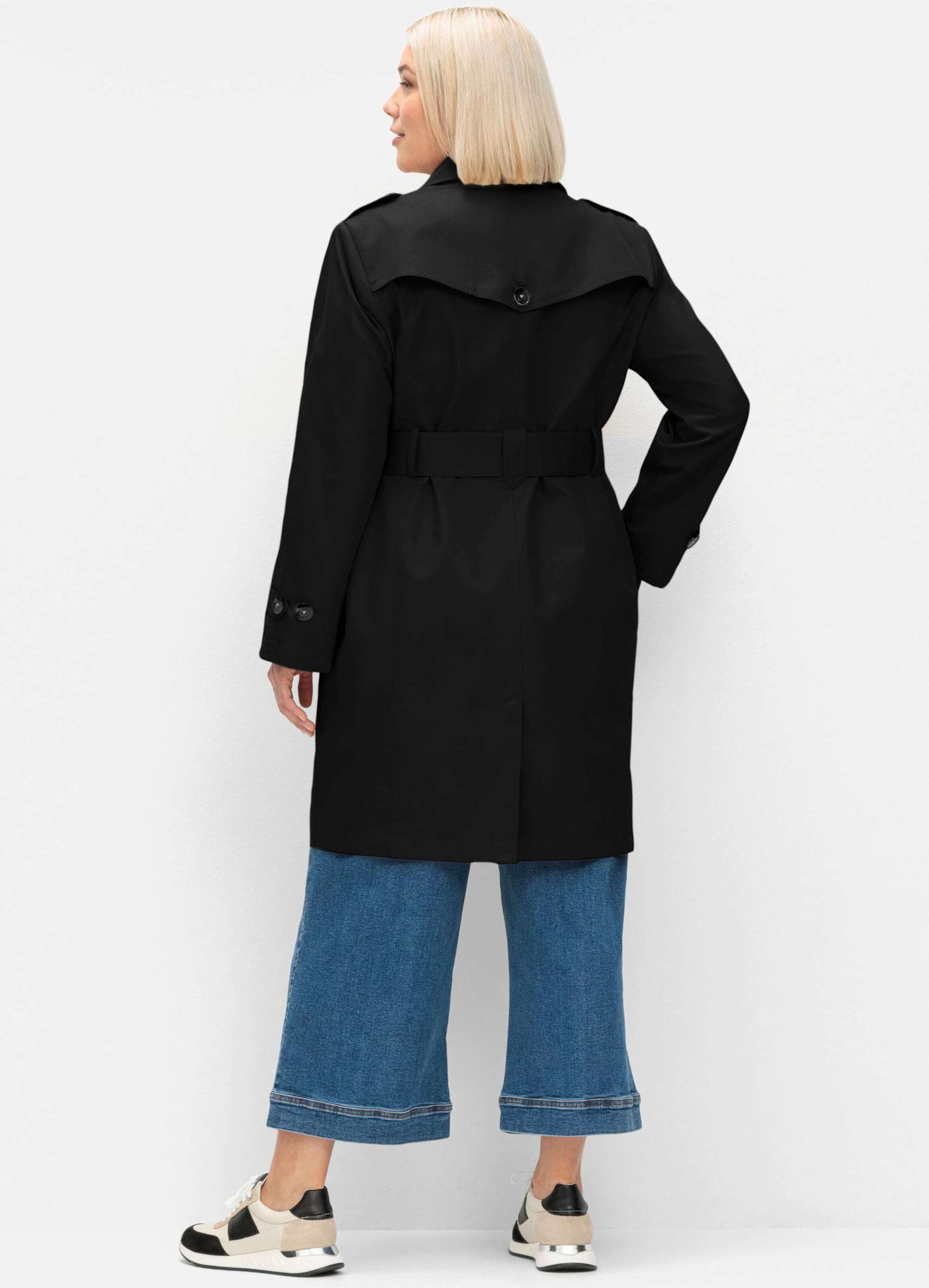 Sheego Langmantel Trenchcoat in wasserabweisender Qualität günstig online kaufen