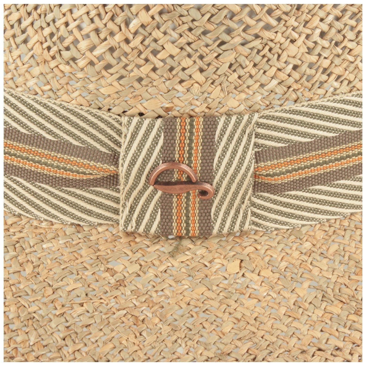 Göttmann Strohhut Luftiger Seegras Traveller mit gestreiftem Band