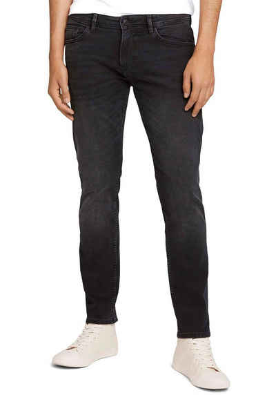 TOM TAILOR Denim 5-Pocket-Jeans mit Leder-Badge