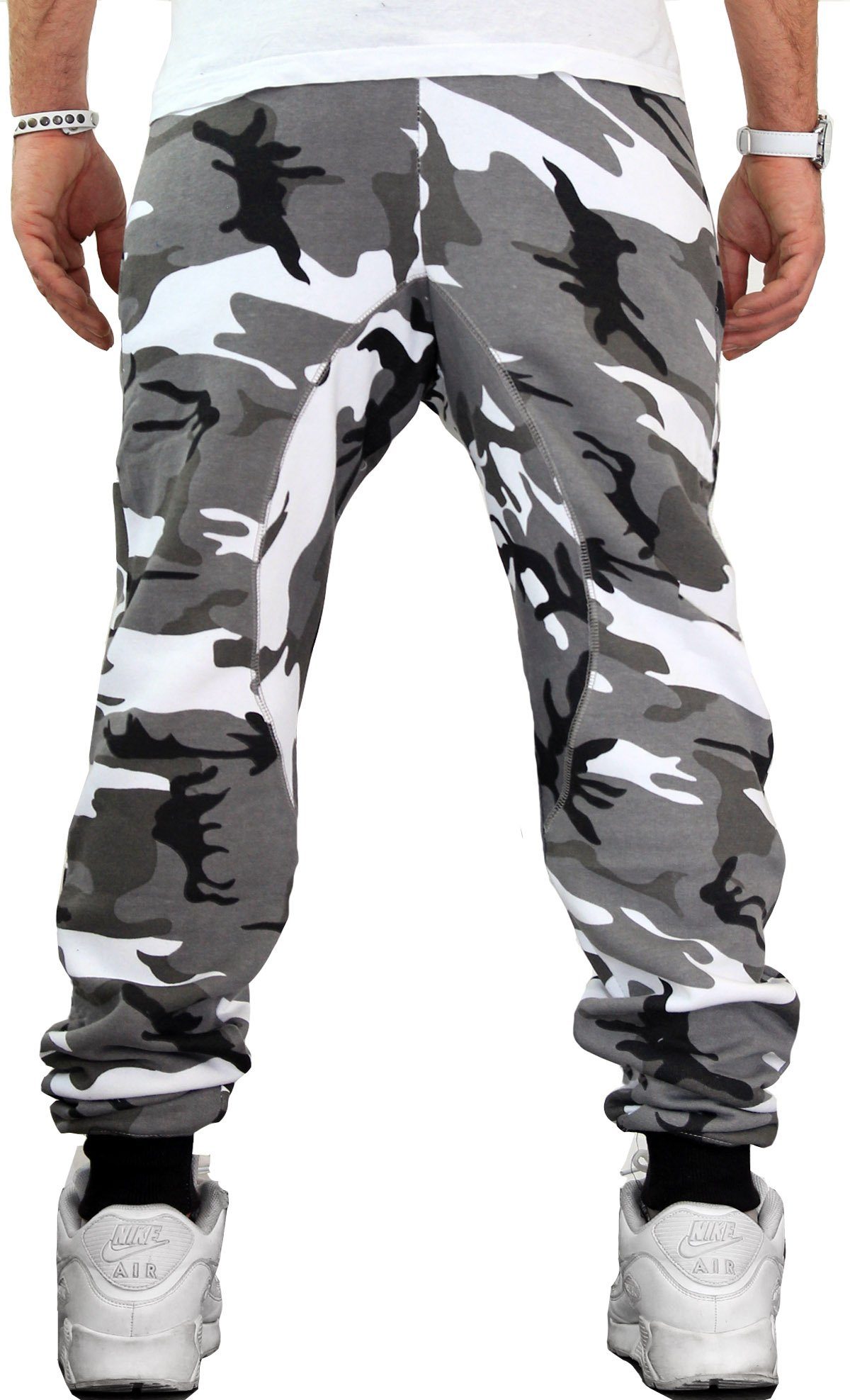 RMK Jogginghose Herren Sporthose Fitnesshose Trainingshose Camouflage Army günstig online kaufen