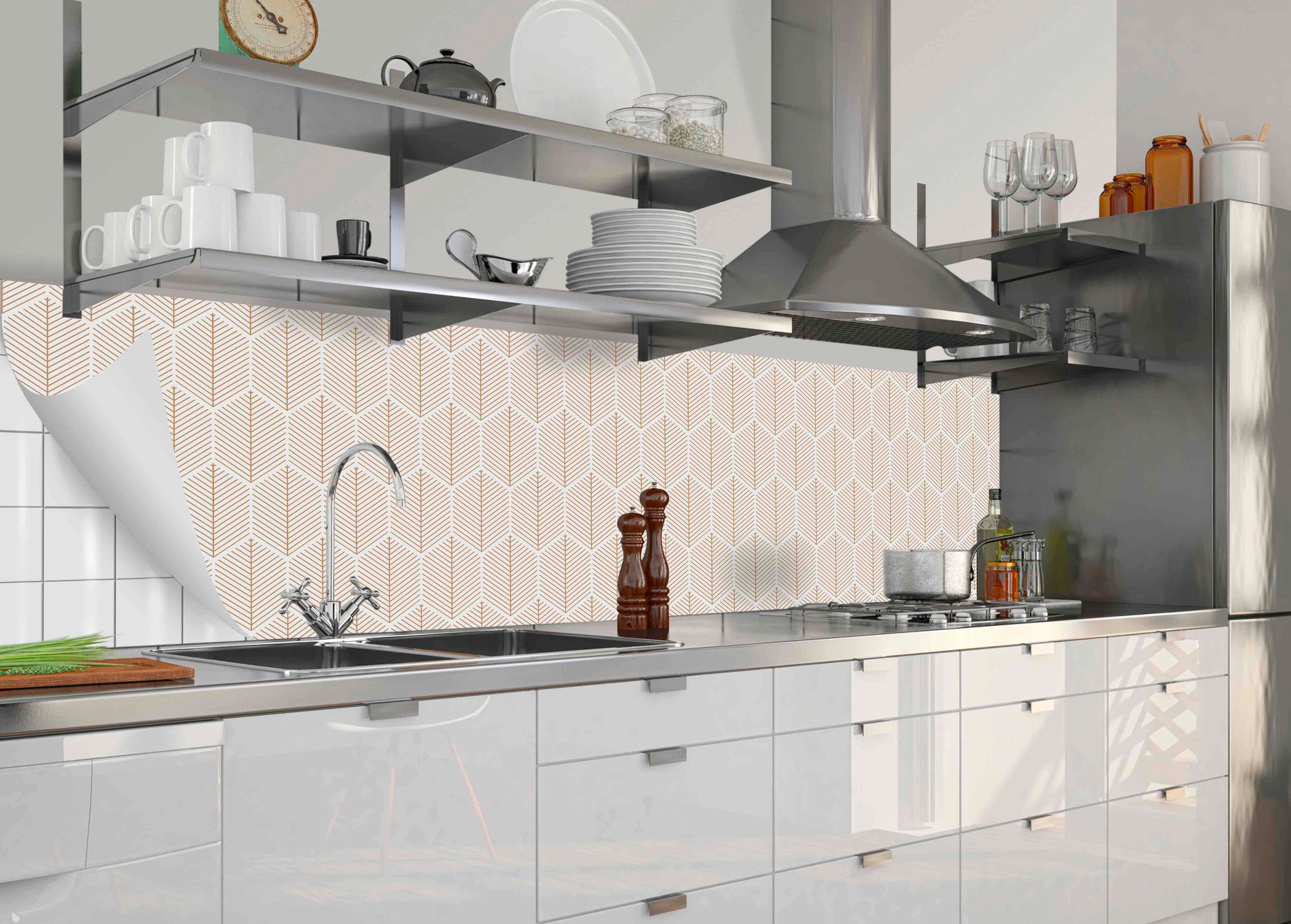 MySpotti Küchenrückwand und fixy selbstklebende (1-tlg), Küchenrückwand-Folie flexible Zari