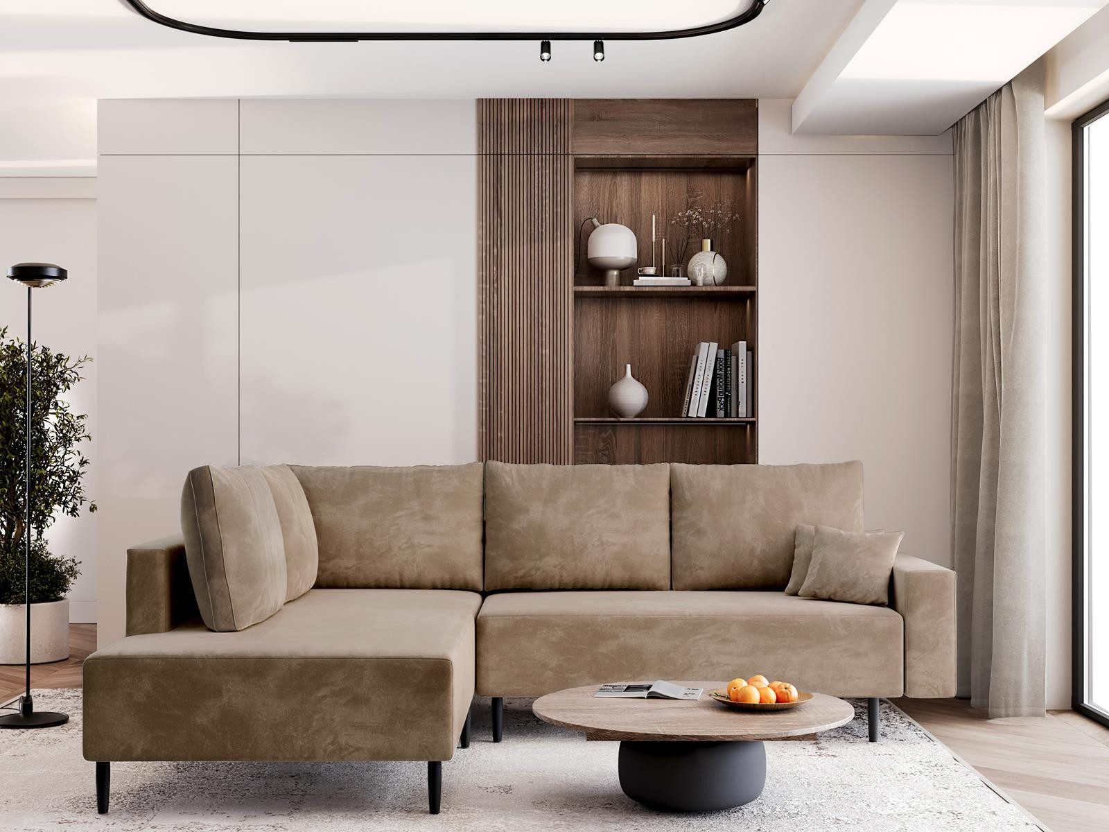 Compleo Ecksofa mit Bonellfederung BLAIR, Bequemes, modernes, L-form, Modern design