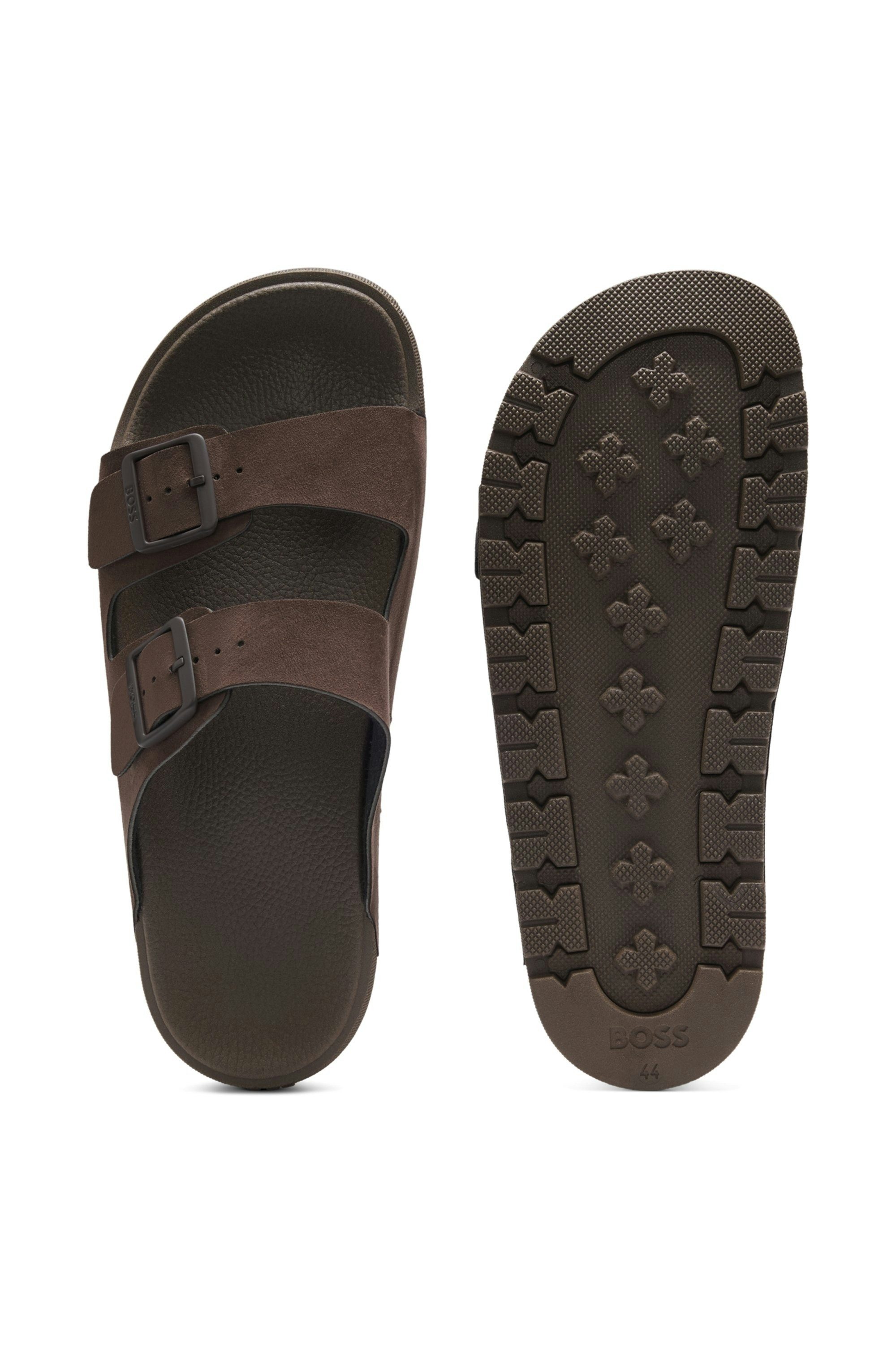 BOSS Pantolette Men's Mules, Sommerschuh, Strandschuh, Hauschuh mit zwei Schnallen