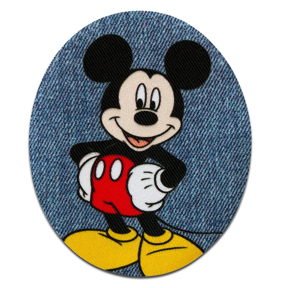 Mickey Mouse steht Set 2 Stück oval 2 Disney Comic Kinder Bügelbild Aufnäher 