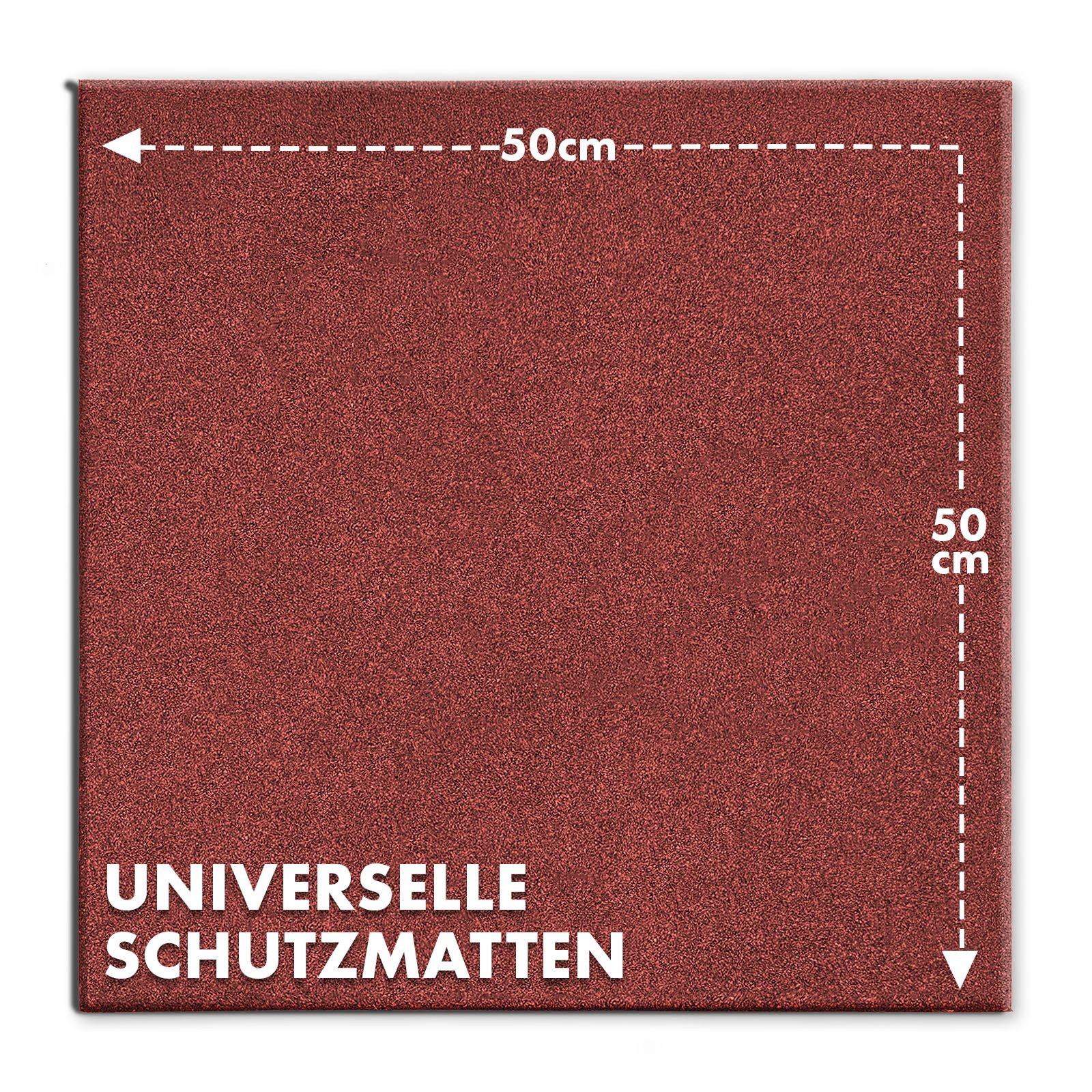Kubus Gummimatte Fallschutzmatte Catch, Universelle & wetterfest Bodenschutzmatte, In vielen Farben, 50 x 50 cm