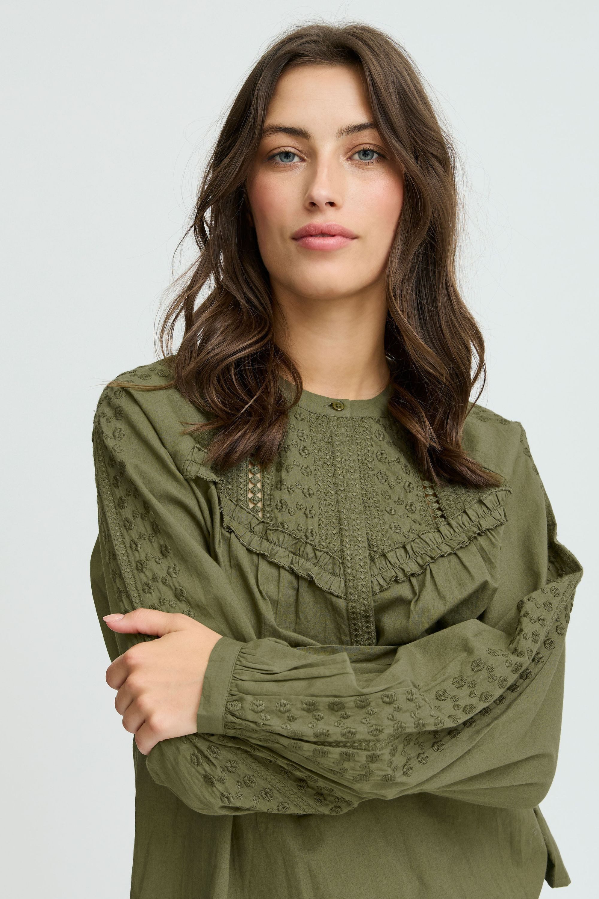 b.young Langarmhemd Langarmbluse