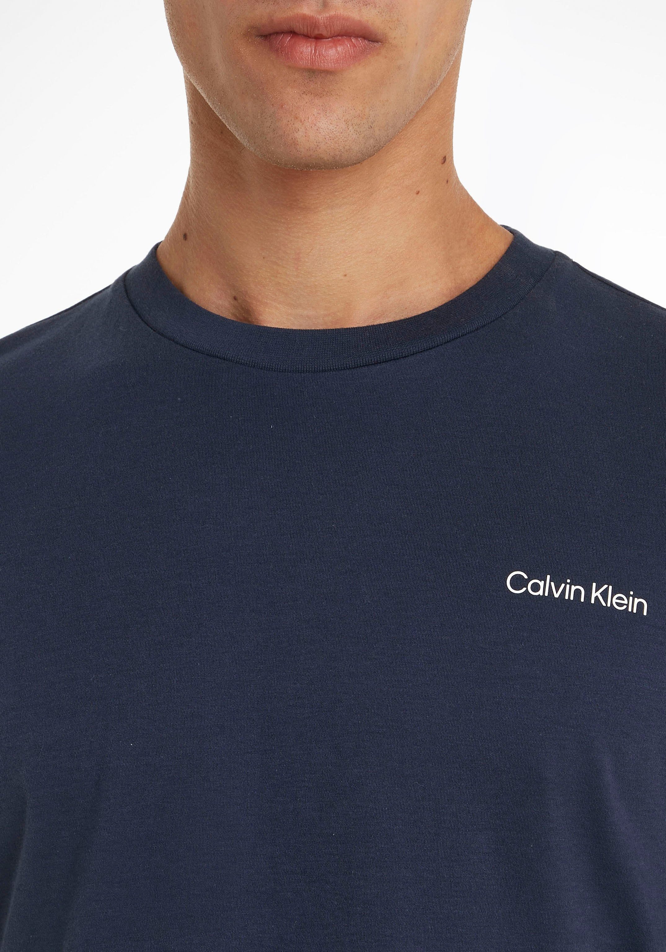 Logo aus dickem Winterjersey Micro Klein T-Shirt Calvin navy
