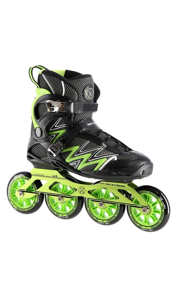 Nils Inlineskates Extreme NA8660 (Rollen: 100mm/85A, Kugellager: ABEC 9) schwarz/grün
