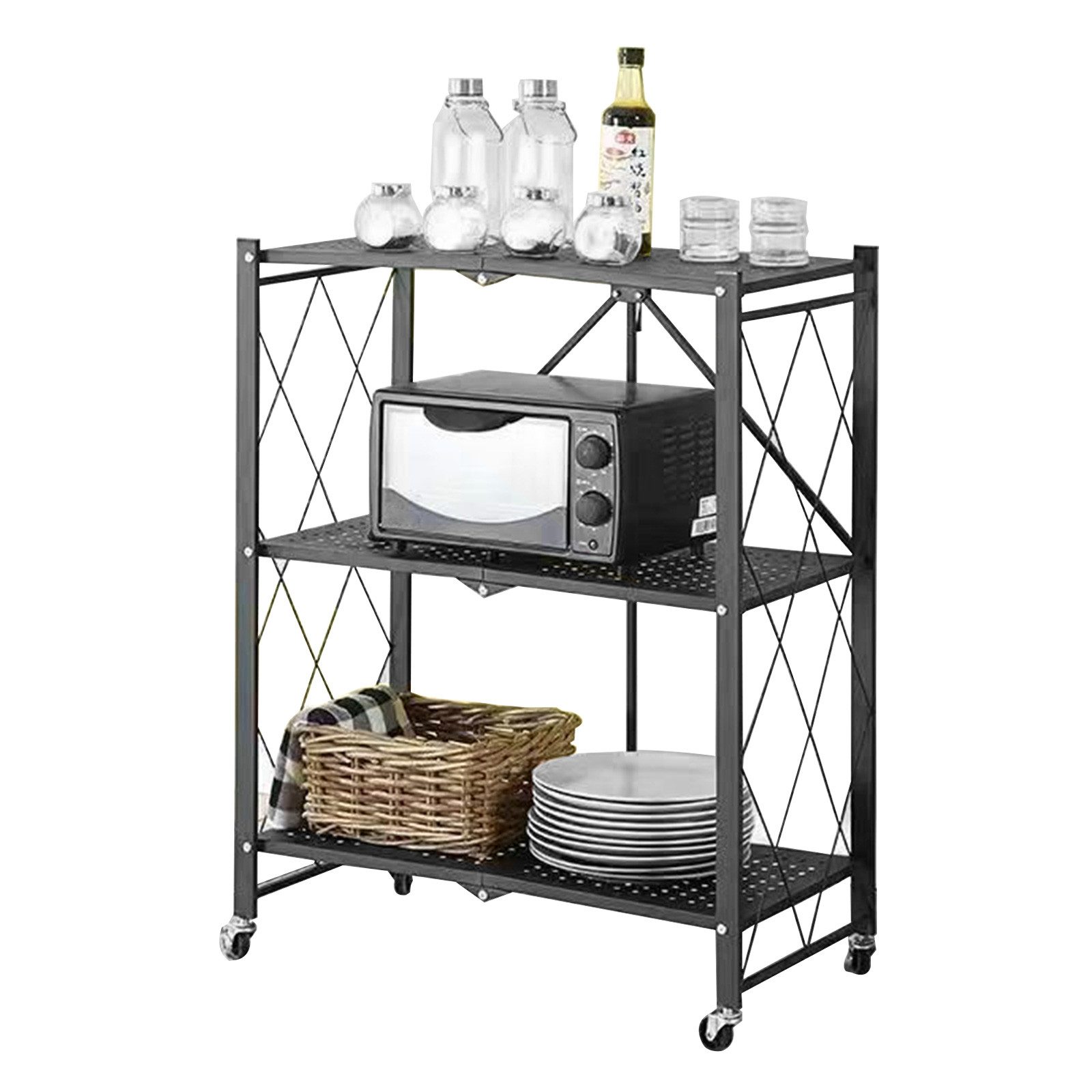 TWSOUL Standregal Klappbares Regal mit Rollen, günstig online kaufen