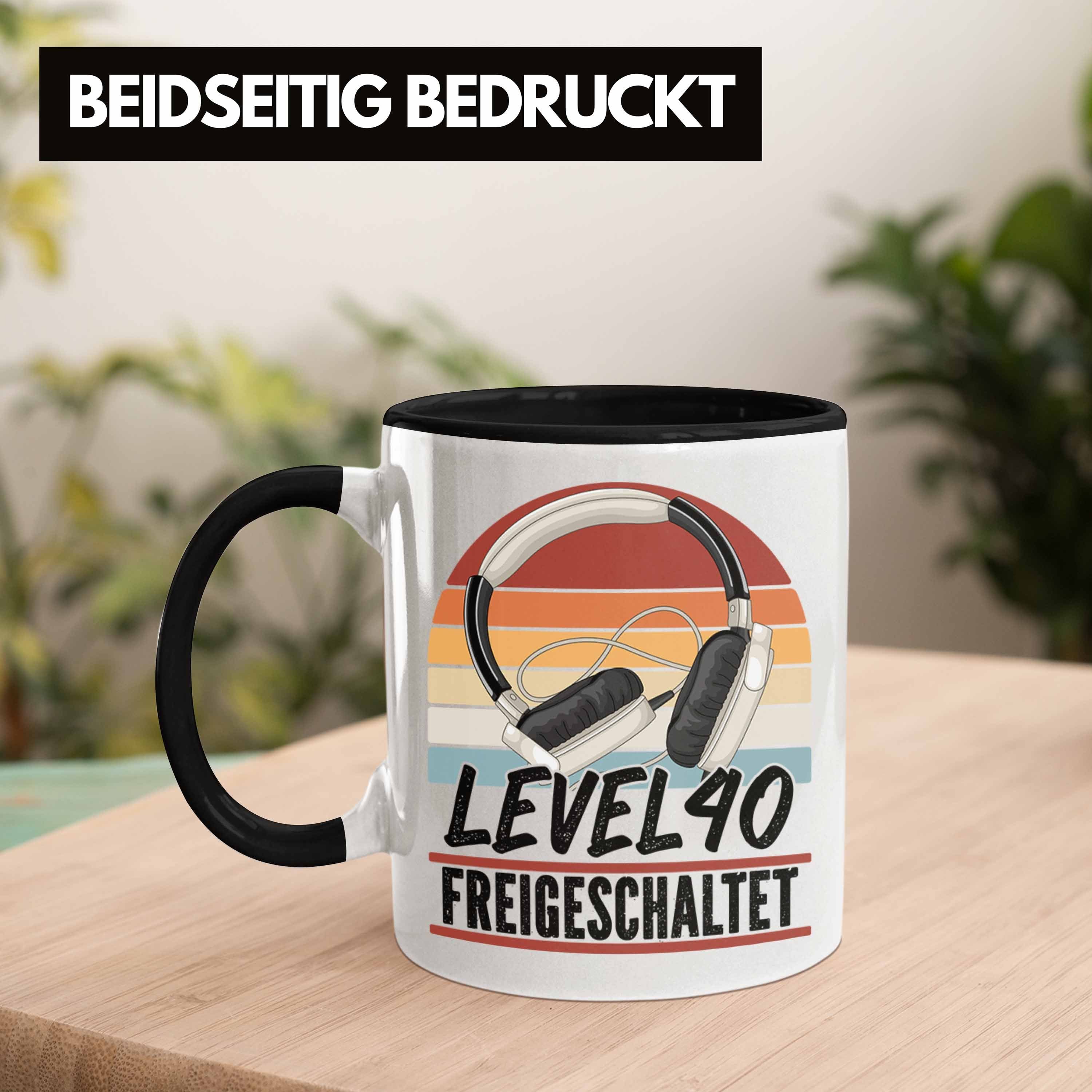 Kaffee-Becher Gamer Schwarz Geburts Trendation 40. Gaming Tasse Geburtstag 40er Männer Geschenk