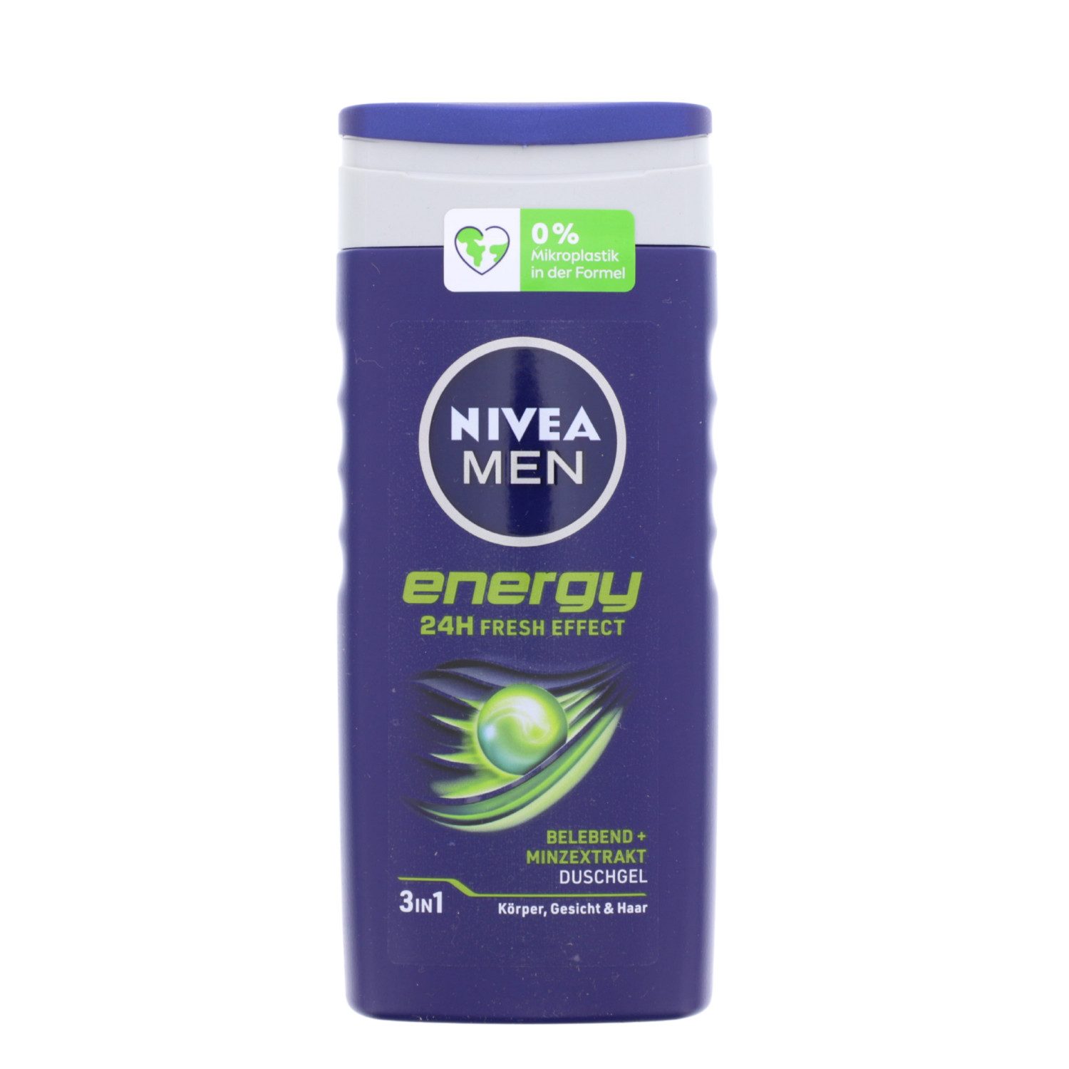 Nivea Duschgel NIVEA MEN Energy 250ml Duschgel 3in1 Körper Gesicht & Haar mit Minzext