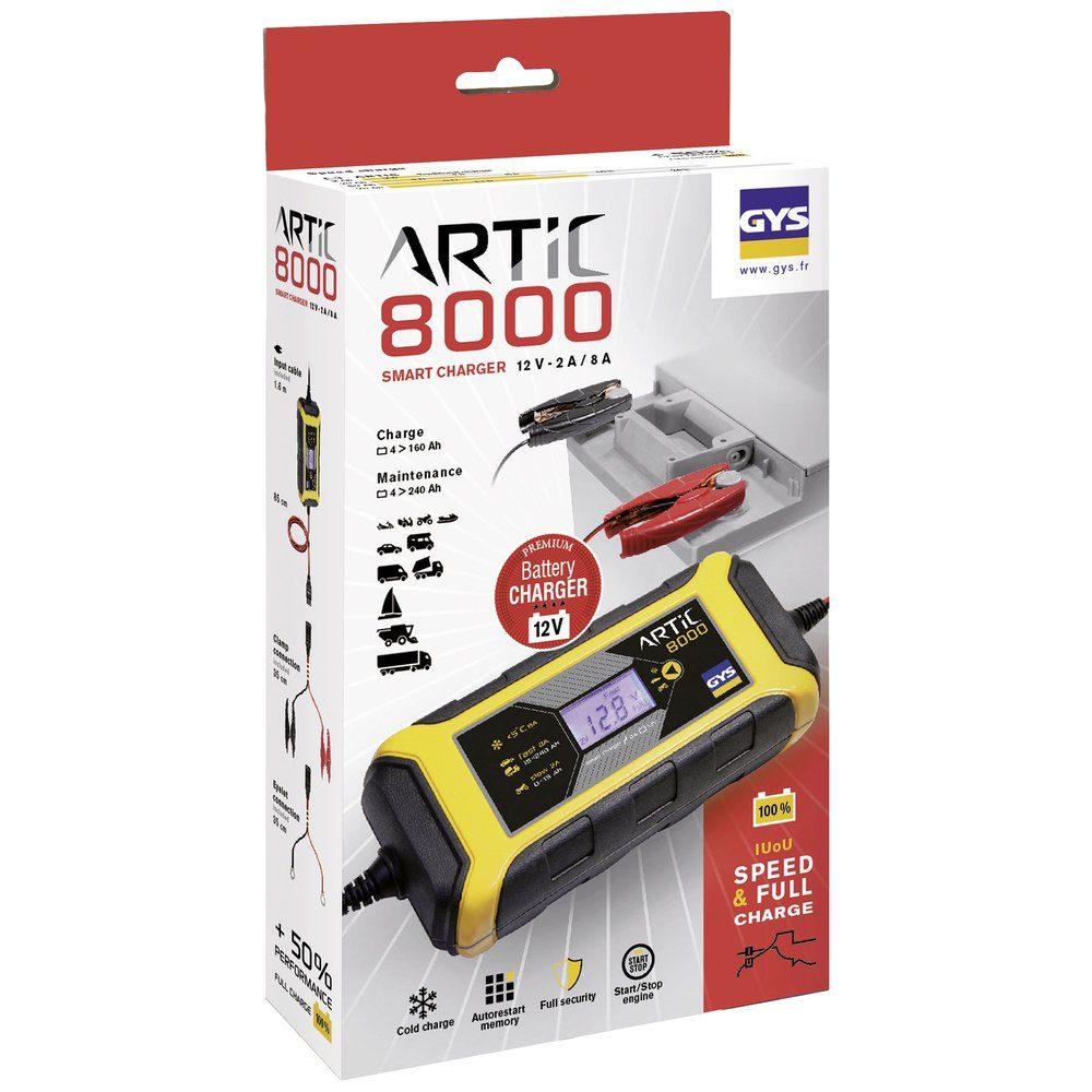 GYS GYS Artic 8000 029590 Automatikladegerät 12 V 8 A Autobatterie-Ladegerät