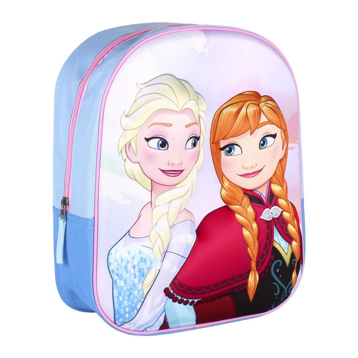 Disney Frozen Kindergartentasche Elsa & Anna, 3D Kinder-Rucksack 31x25x10 cm