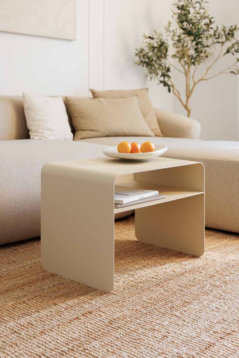 Metallbude Couchtisch COSMO, 2in1 - Design Couchtisch ohne Montage, rutschfest & kratzfest