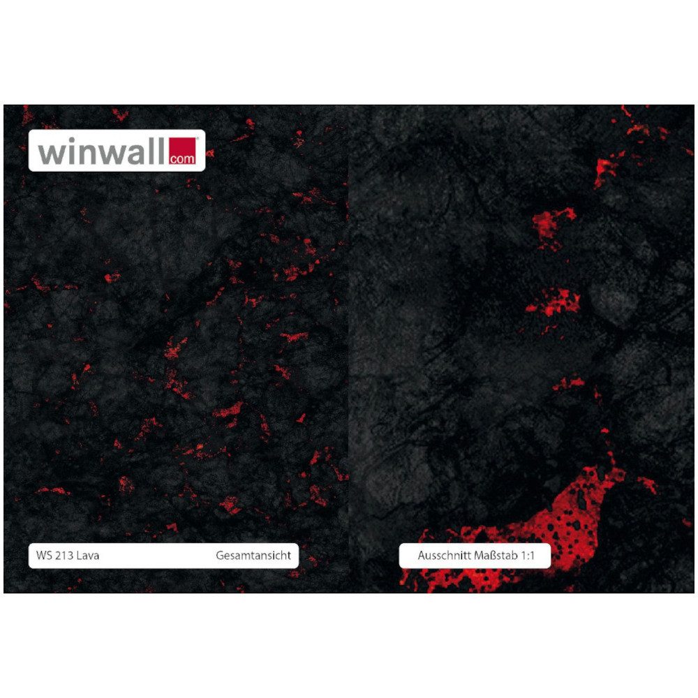 winwall Duschrückwand Duschrückwände ALU-Verbundplatte Dekor: Lava, (1-tlg), Wandverkleidung aus Alu