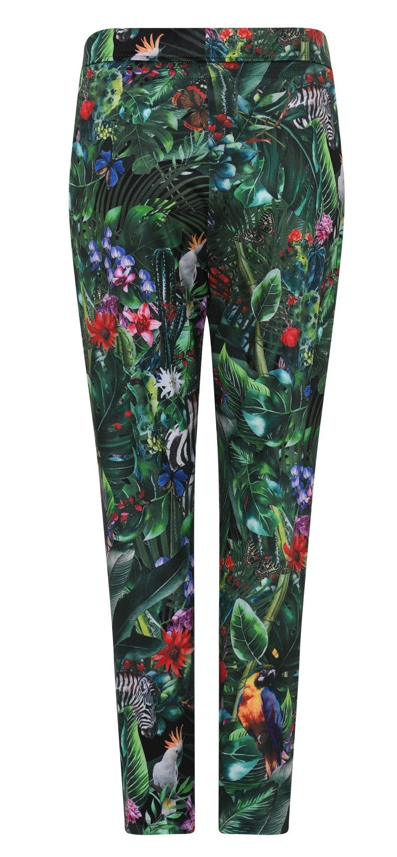 ROBELL Jogger Pants Hygge-52544-54348, im tropischen Druck mit Taschen Taschen mit Reißverschluss