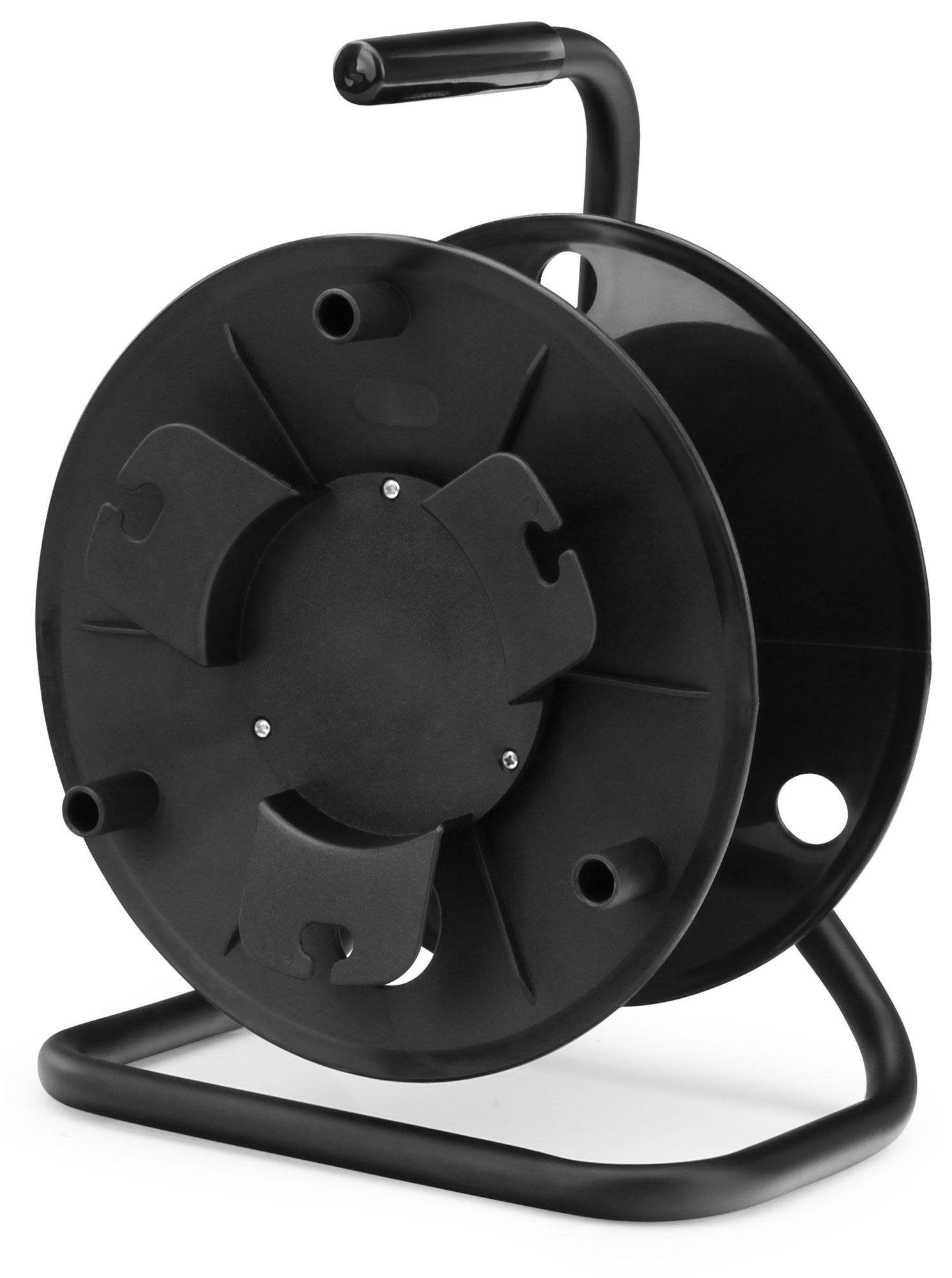 Pronomic KT-100 Leertrommel für Kabel, Draht, Seil, Schlauch usw. Kabeltrommel (Rundspule aus Kunststoff), Für ca. 80 - 100 Meter Mikrofonkabel