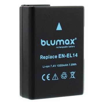 Blumax Set mit Lader für Nikon EN-EL14 D3300 1050 mAh Kamera-Ladegerät