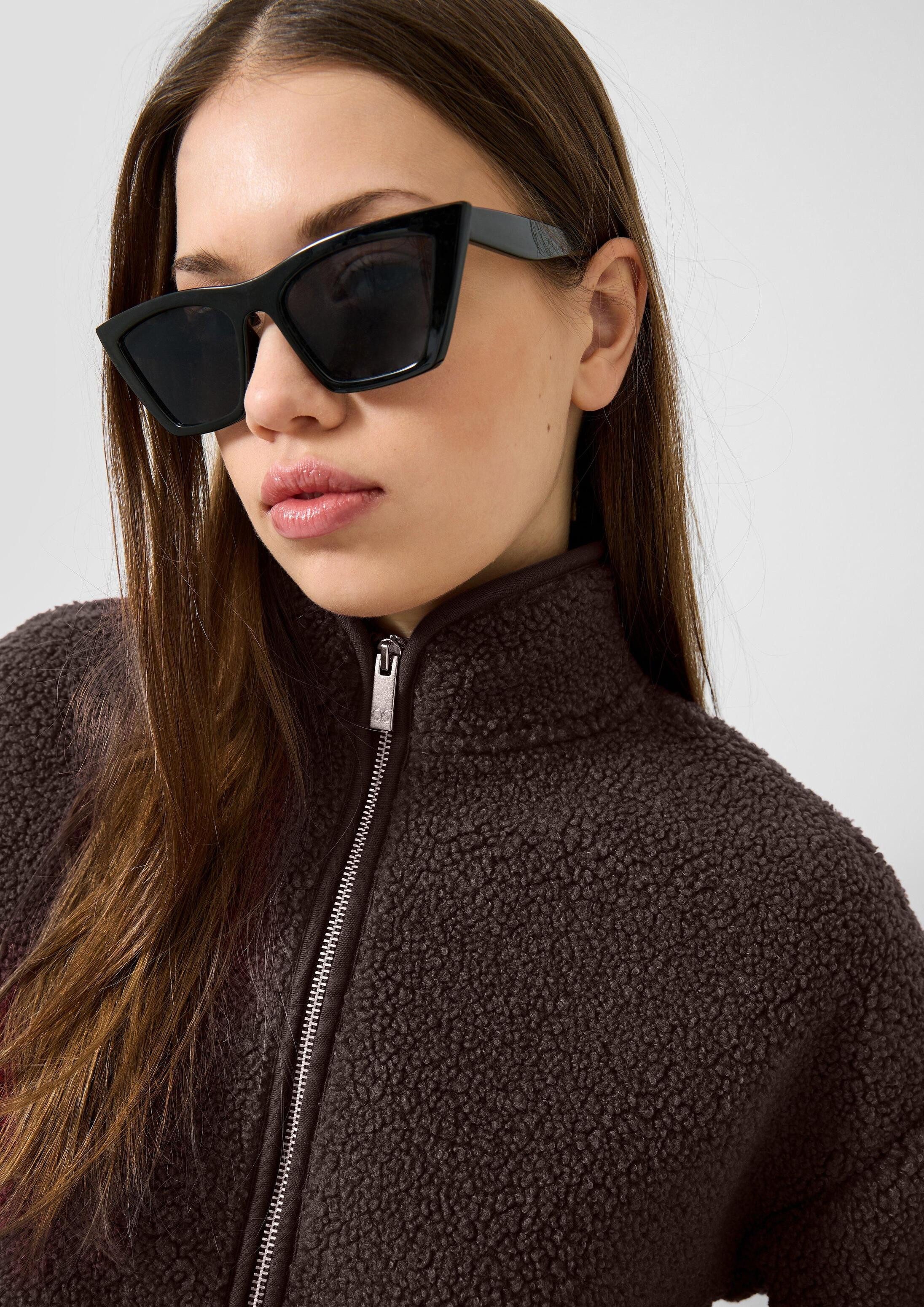 QS Funktionsjacke Sweatshirt Teddyjacke mit aufgesetzten Taschen – Bild 4 von 5