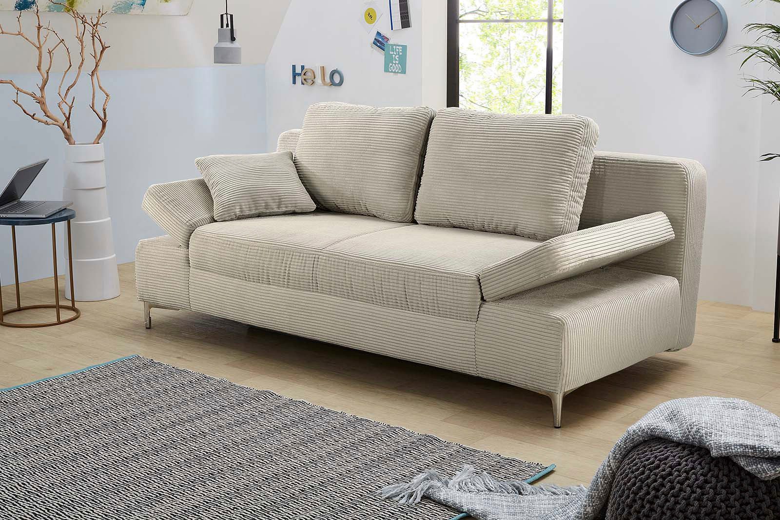 Schlafsofa Jano, B: 202 cm, Liegefl. 144x200 cm