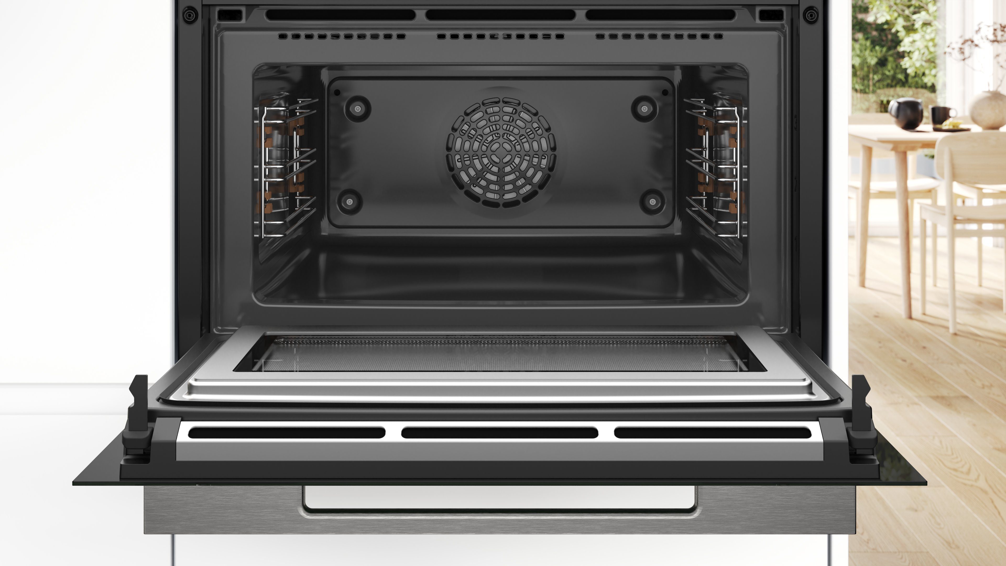 BOSCH Einbau-Mikrowelle CMG7761B1, Grill, Ober-/Unterhitze, Heißluft, 45 l