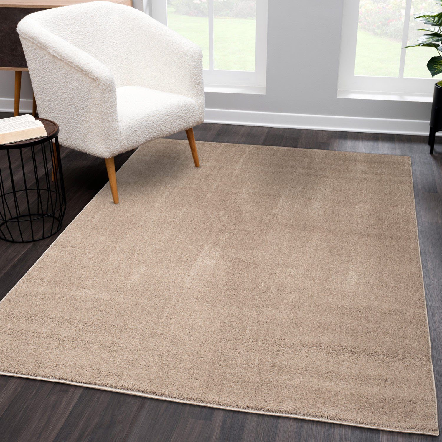 Teppich Softshine 2236, Carpet City, rechteckig, Höhe: 14 mm, Hochflor, besonders weich, Uni-Farben