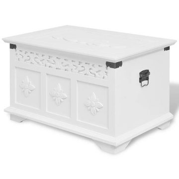 vidaXL Truhe Aufbewahrungsbox Holzkiste mit Deckel Sitztruhe 2 Stück Weiß