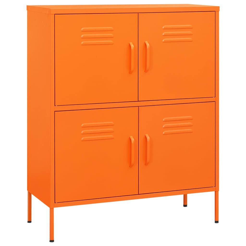 vidaXL Aktenschrank Lagerschrank Orange 80x35x101,5 cm Stahl (1-St)