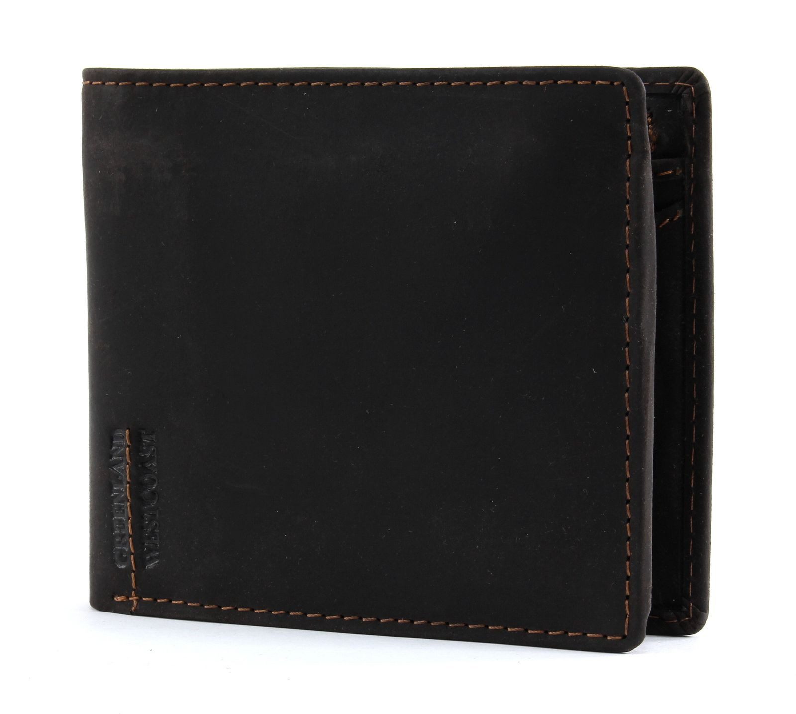 GreenLand Nature Geldbörse Zip Wallet, aus echtem Leder