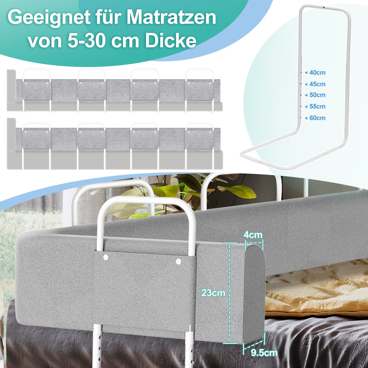 Clanmacy Bettschutzgitter Bettgitter Bettschutzgitter Kinder Rausfallschutz günstig online kaufen