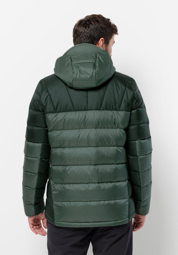 Jack Wolfskin Daunenjacke NEBELHORN hedge-green HOODY M DOWN