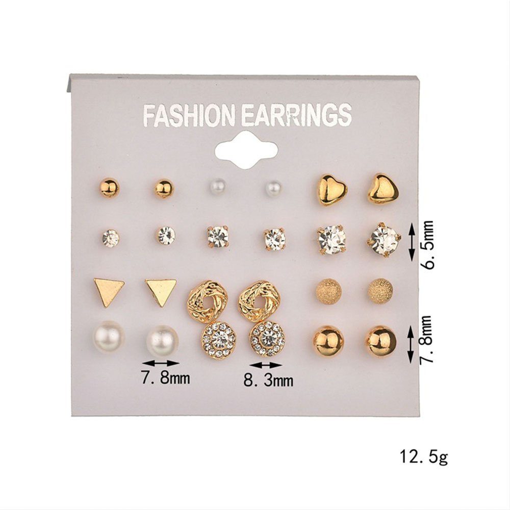 Perlenohrringe Frauen (2-tlg) Tropfen für Satz,Einhänger Ohrringe Dekorative Ohrstecker Für Ohrschmuck