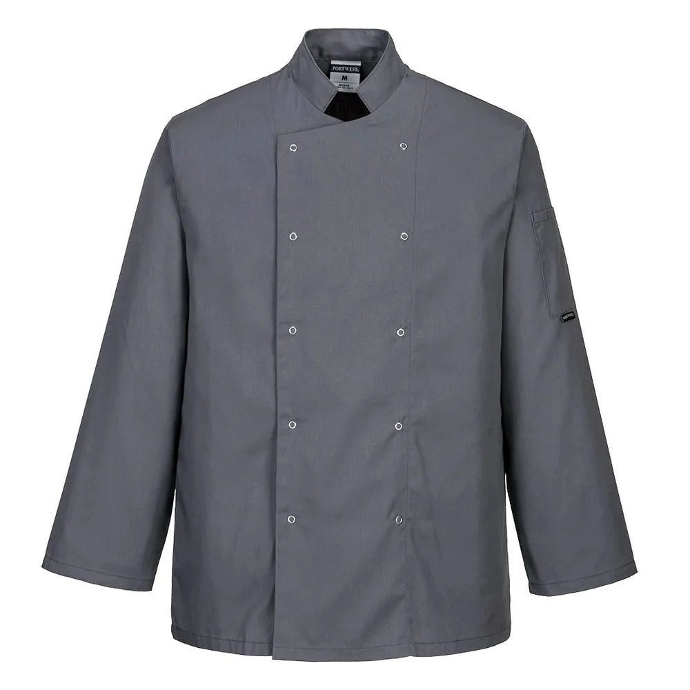 Portwest Kochjacke Portwest Suffolk Kochjacke C833 Bordeaux