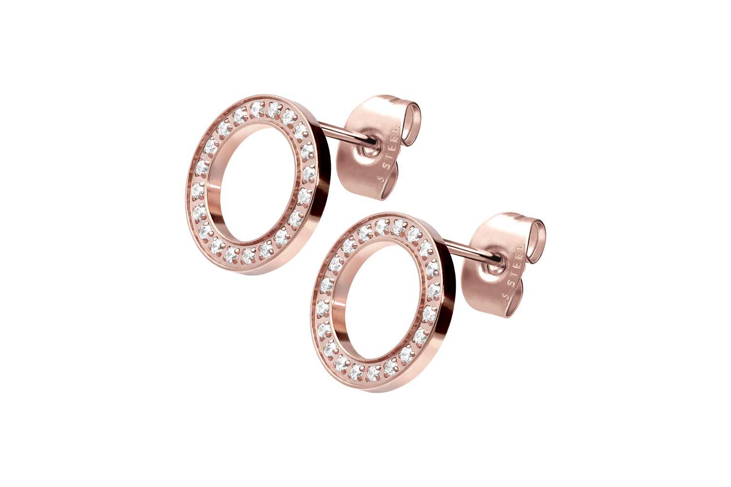 FILANGO Paar Ohrstecker Chirurgenstahl Ohrstecker KRISTALLKREIS (Ohrstecker günstig online kaufen