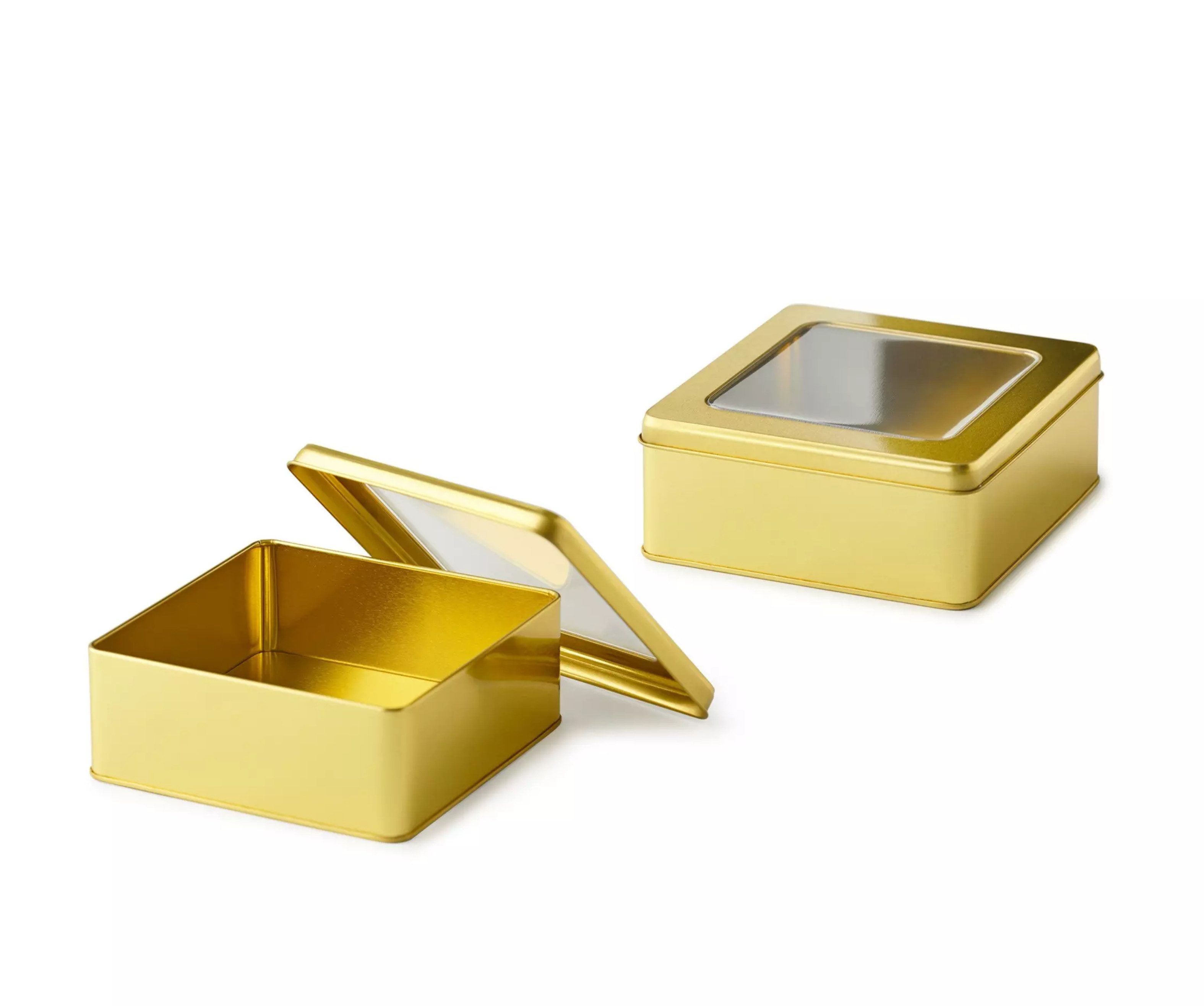 Betty Bossi Keksdose Guetzlidose Sichtfenster 15x15 cm Keksdose Gold 2 Stk.
