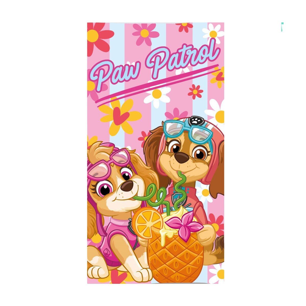 PAW PATROL Badetücher Paw Patrol Cocktail Strandtuch 70x140, 100% Polyester (1-St)