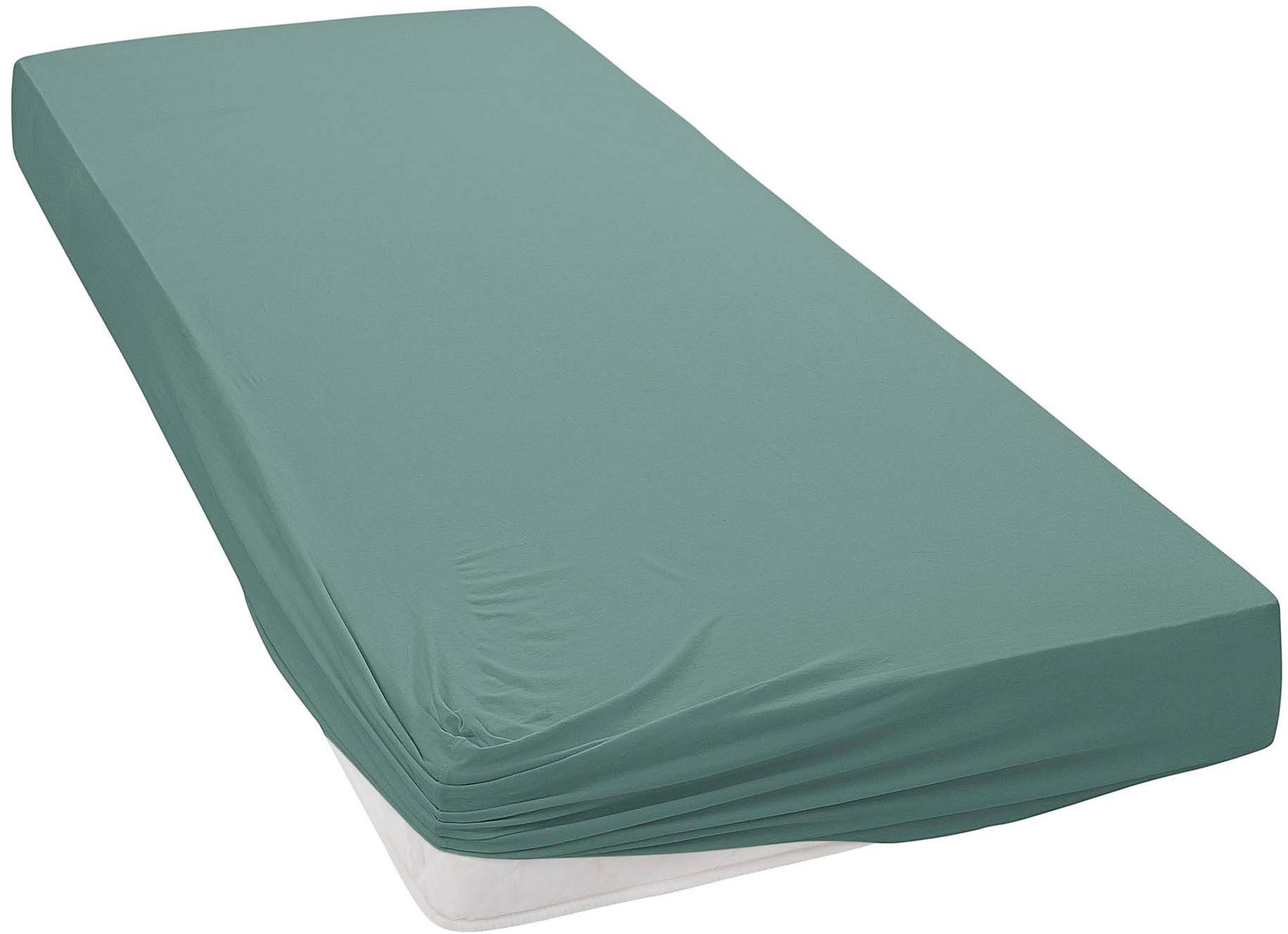 Janine Spannbettlaken ELASTIC 5002 Jersey Bettlaken mit Elasthan, 190 g/m², Jersey-Elasthan, Gummizug: rundum, (1 Stück), für Matratzen bis 35 cm Höhe, 95% Baum – Bild 2 von 5