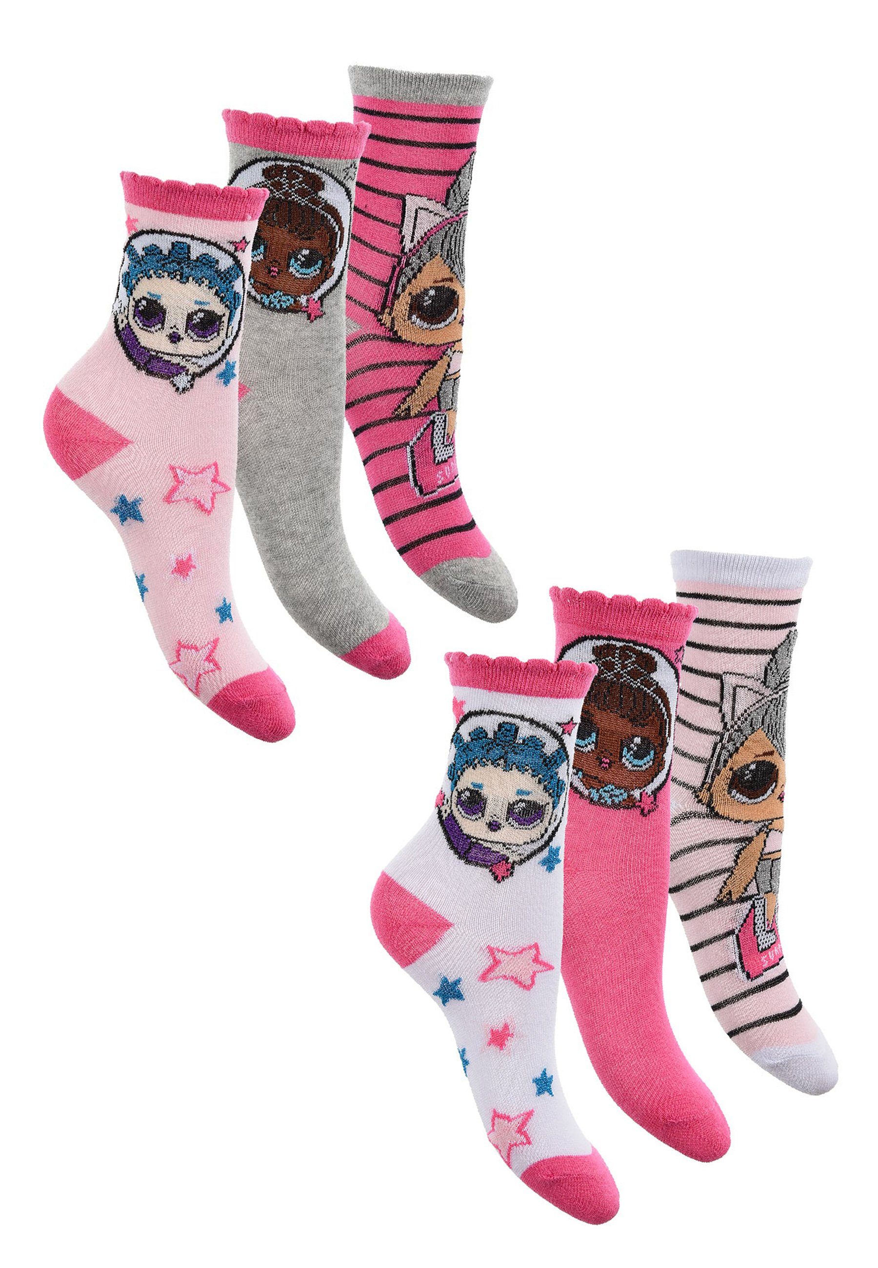 SURPRISE! Kinder Socken Socken L.O.L. Strümpfe (6-Paar) Mädchen