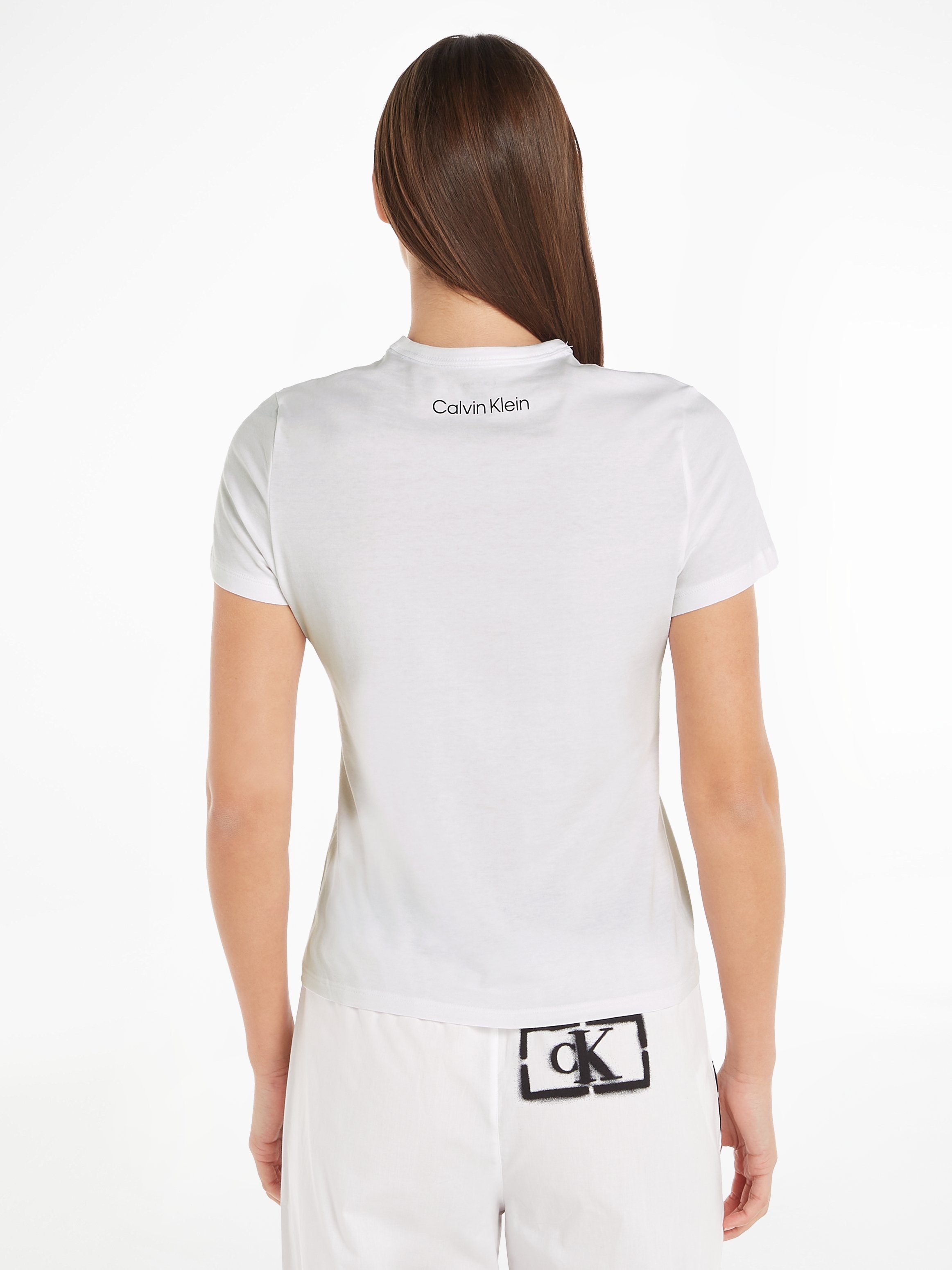 Calvin Kurzarmshirt CREW S/S Underwear WHITE NECK Klein