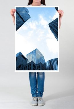 Sinus Art Poster Architekturfotografie 60x90cm Poster Gläserne Wolkenkratzer