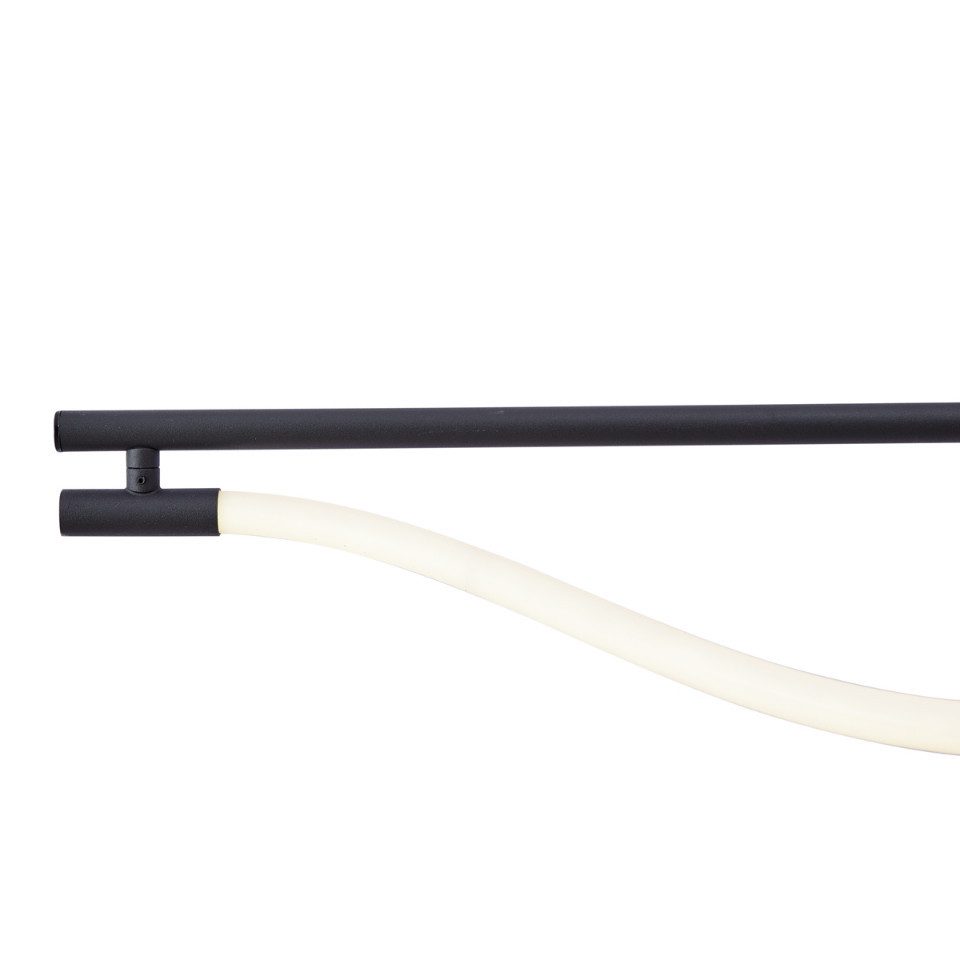 Qazqa Pendelleuchte Twirl, LED fest integriert, Extra-Warmweiß, QAZQA Hängeleuchte, integrated, Schwarz, Stahl, Modern