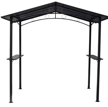 DEGAMO Grillpavillon TOULOUSE, 250x160cm, Gestell und Dach Metall dunkelgrau