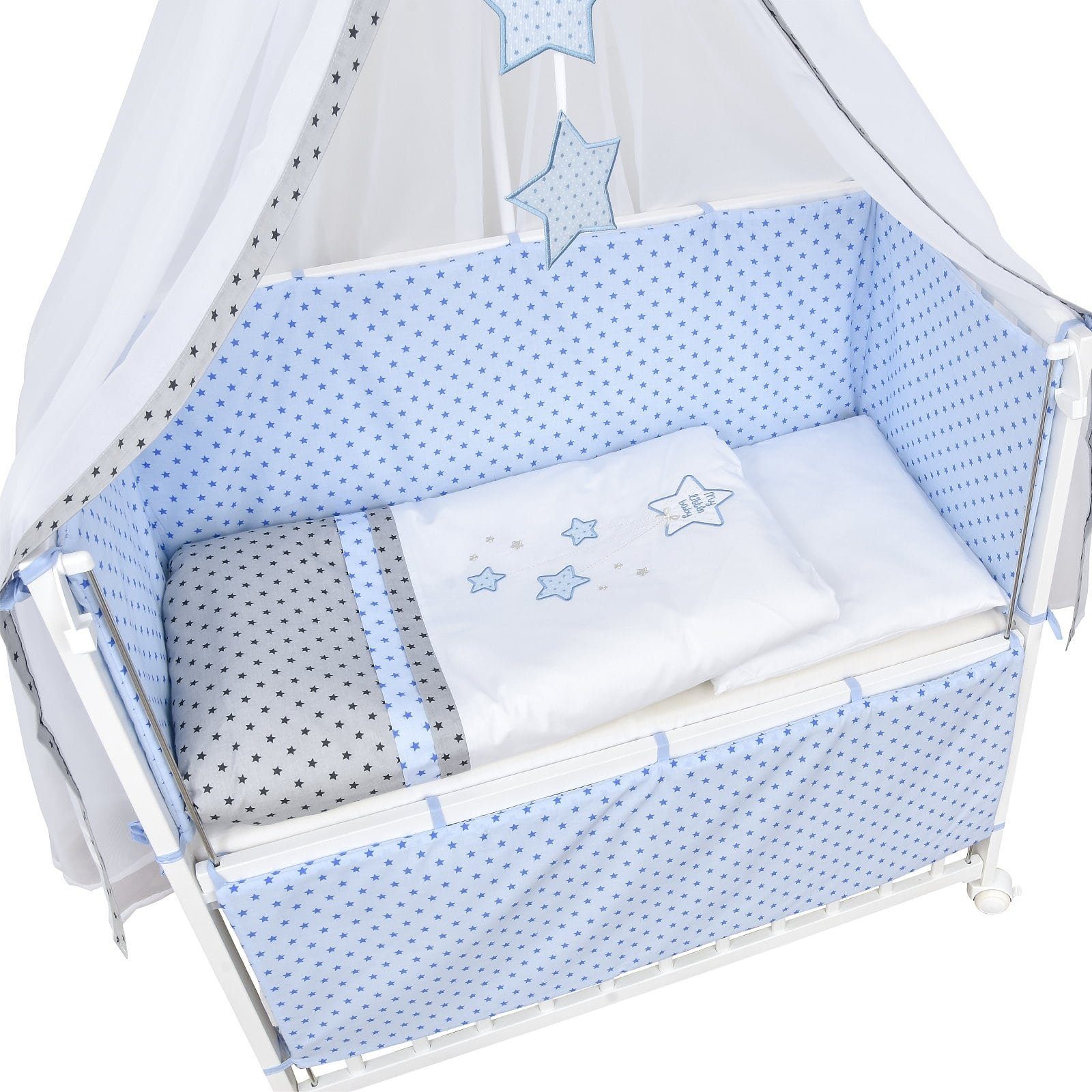 Baby-Delux Beistellbett Babybett Magic Stars Blau, günstig online kaufen