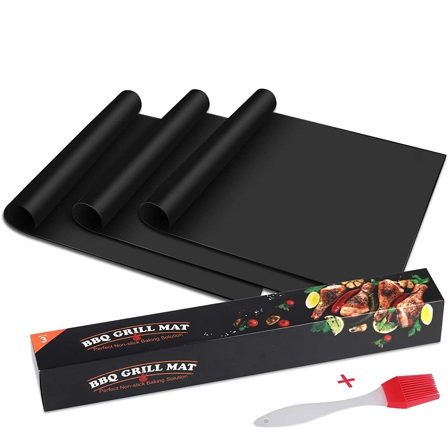 Elegear Backpapier, BBQ Grillmatte 3er Set 50x40 cm Wiederverwendbar FDA  Zulässig Grillmatten für Gasgrill und Backen Antihaft Teflon Grillmatten  online kaufen | OTTO