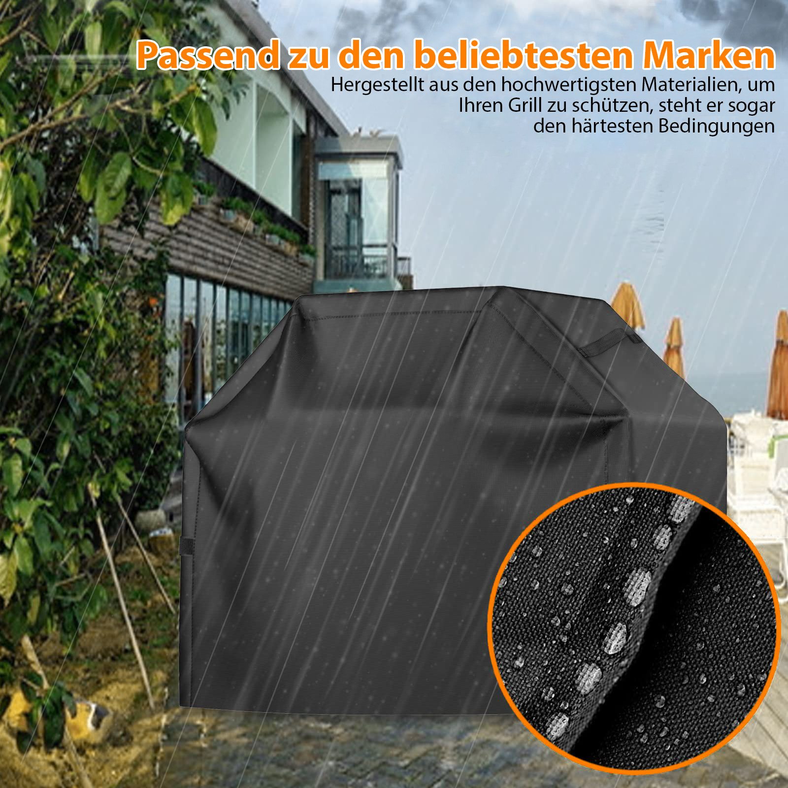 BTTO Grill-Schutzhülle Grillabdeckhaube Universal Grillabdeckung (1-St), BBQ Gasgrill Grillhaube Abdeckung mit Lüftungsschlitzen